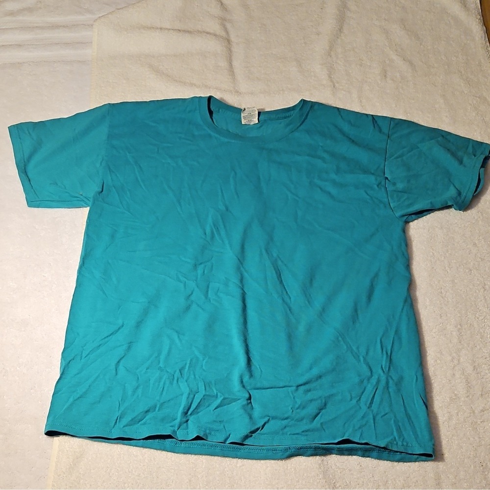 Jerzees Dri-Power Active Men's Green Solid Crew Neck T-Shirt Short Sleeve L